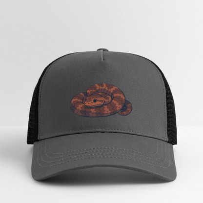 'Ridge-nosed Rattlesnake | Spotlight' Eco Trucker Cap - smoke grey/black
