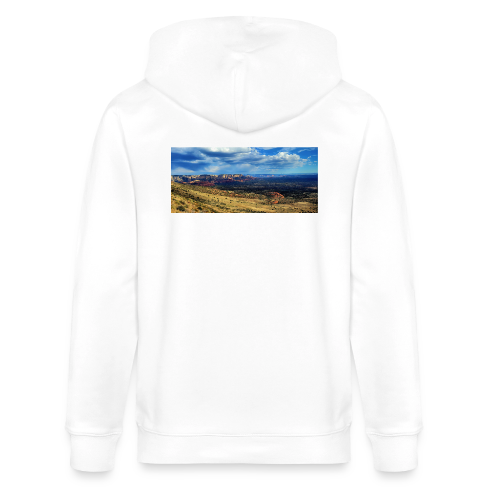 Verde Valley Views | Organic Zip Hoodie - White - white