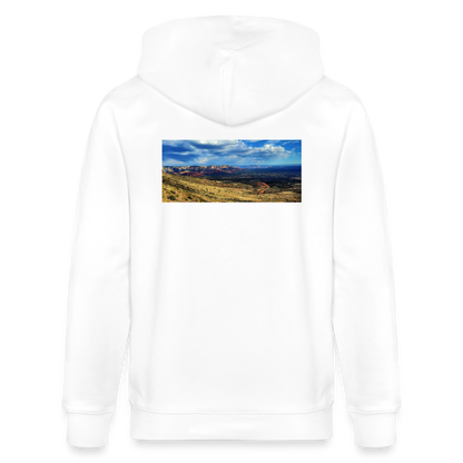 Verde Valley Views | Organic Zip Hoodie - White - white