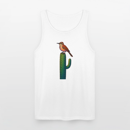 Cactus Wren Spotlight | Men's Tri-Blend Tank - White - white