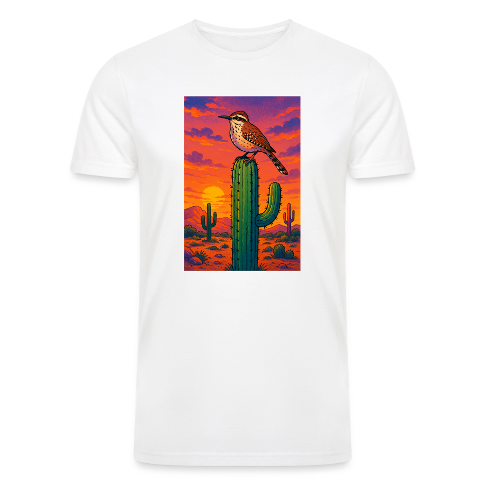 Cactus Wren Landscape | Men's Tri-Blend T-Shirt - White - white