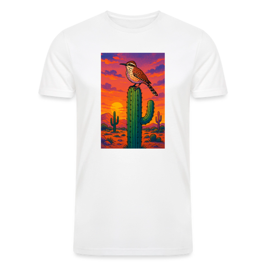 Cactus Wren Landscape | Men's Tri-Blend T-Shirt - White - white