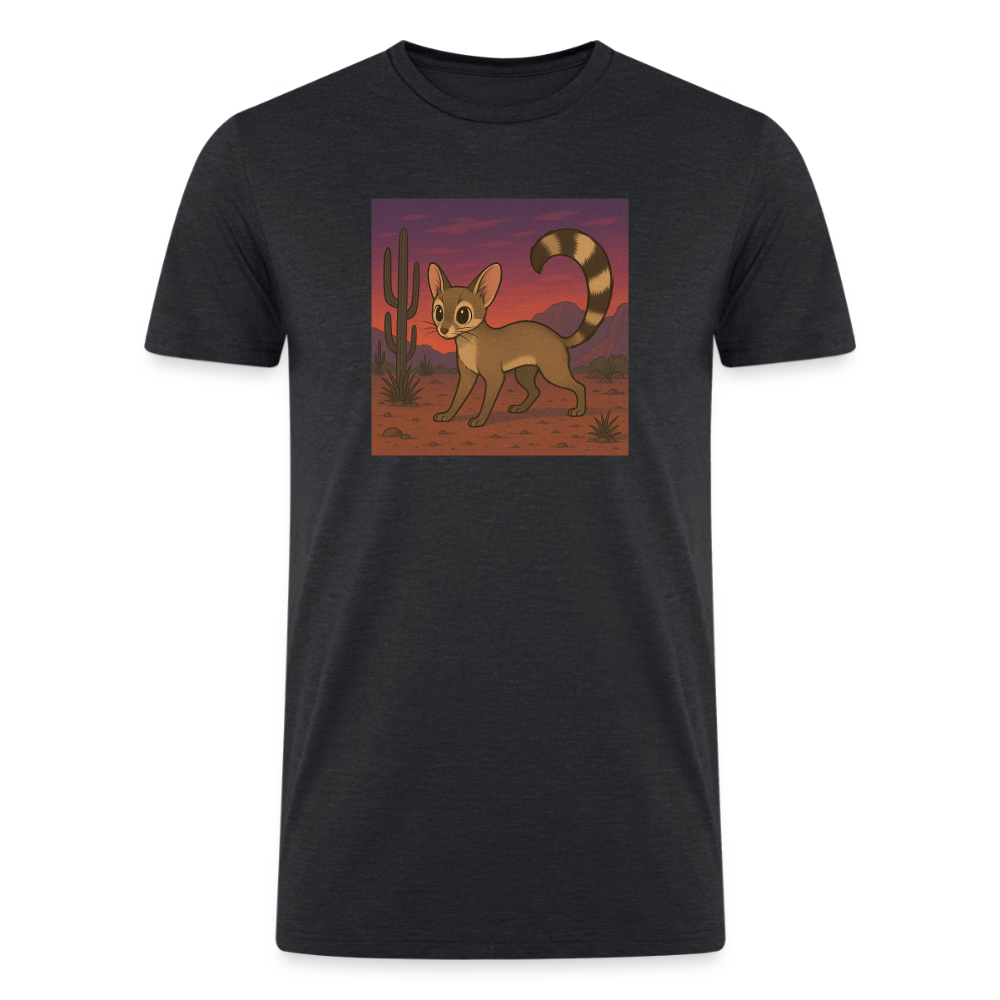 Ringtail Landscape | Men’s Tri-Blend T-Shirt - Black - heather black