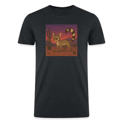 Ringtail Landscape | Men’s Tri-Blend T-Shirt - Black - heather black