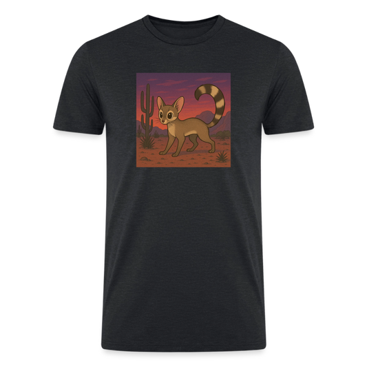 Ringtail Landscape | Men’s Tri-Blend T-Shirt - Black - heather black