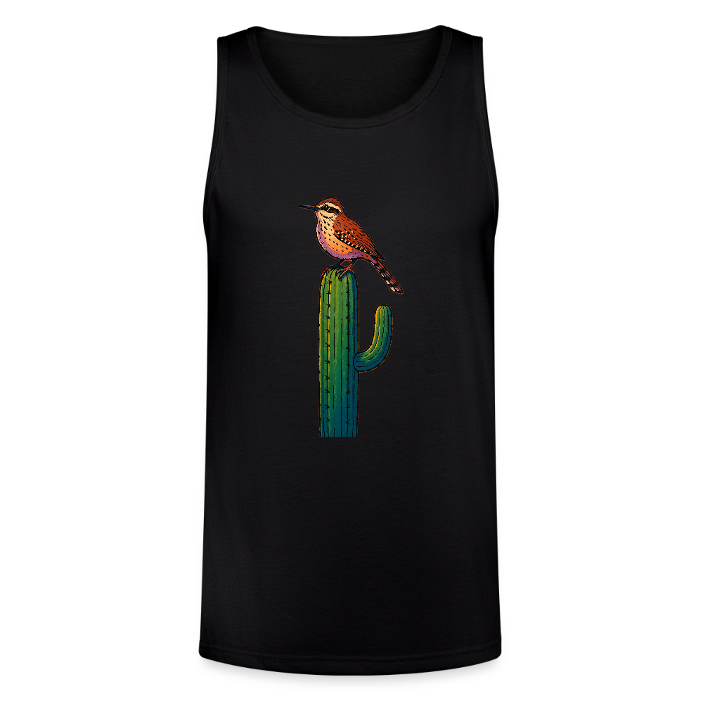 Cactus Wren Spotlight | Men's Tri-Blend Tank - Black - black