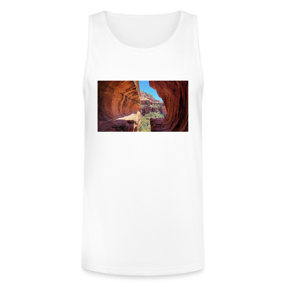 Sedona Vortex | Men's Tri-Blend Tank - White - white